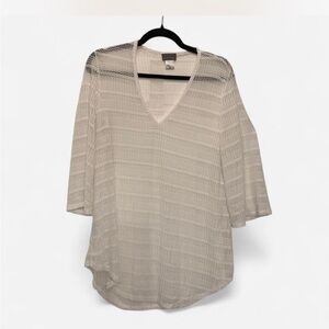 Cottagecore Jordan Taylor Cream crochet  V-Neck Dress/coverup XL